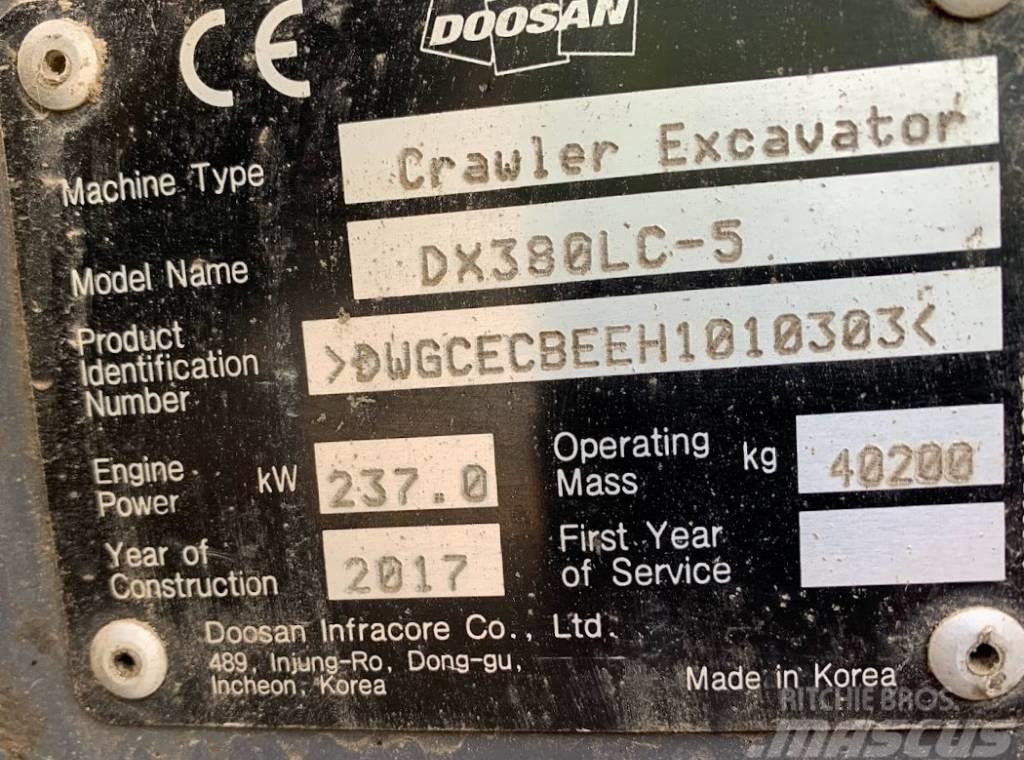 Doosan DX 380 LC-5 Paletli ekskavatörler