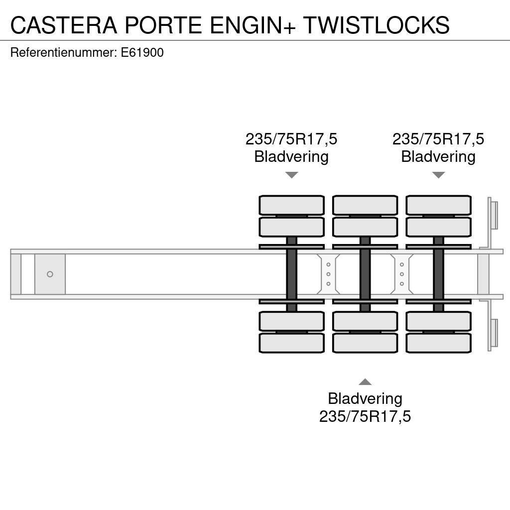 Castera PORTE ENGIN+ TWISTLOCKS Low loader yari çekiciler