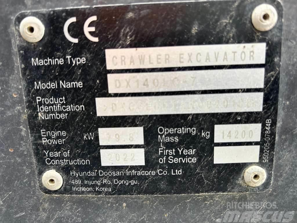 Doosan DX140LC-7 Paletli ekskavatörler