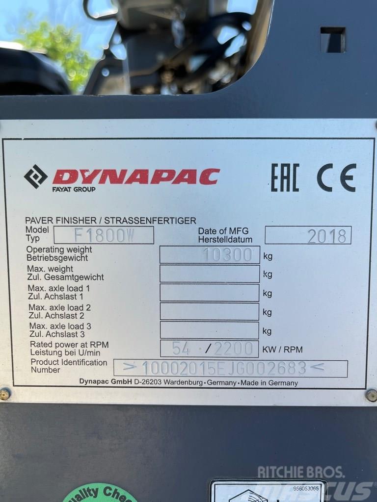 Dynapac F 1800 W Asfalt sericiler