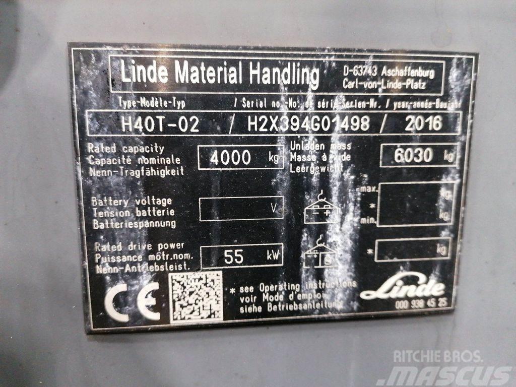 Linde H40T-02 LPG'li forkliftler