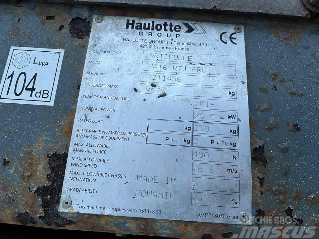 Haulotte Articulee HA16RTJ PRO BOOM 16 m / RATED LOAD 230 k Diger lift ve platformlar