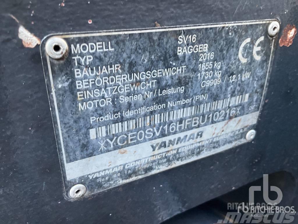 Yanmar SV 16 Mini ekskavatörler, 7 tona dek