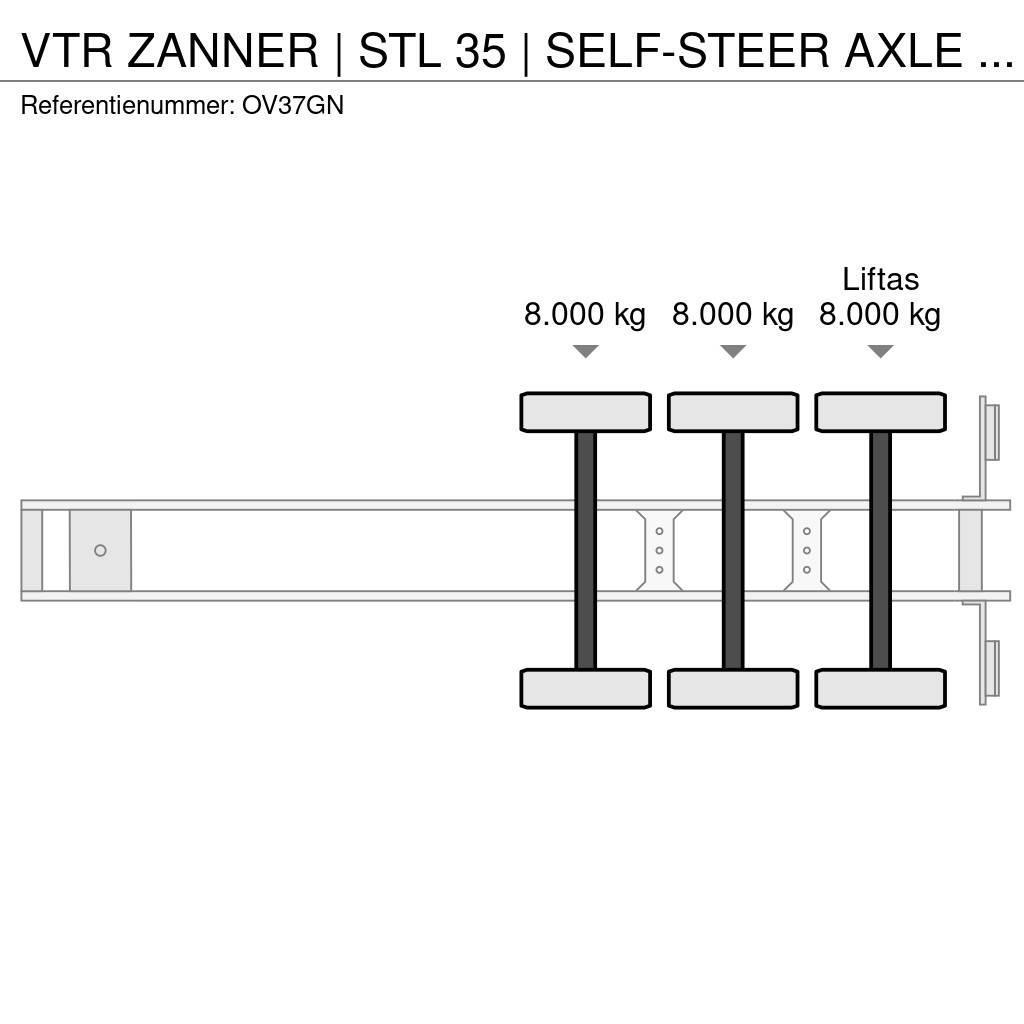  VTR ZANNER | STL 35 | SELF-STEER AXLE | RAMPS | GA Araç nakil yari çekicileri