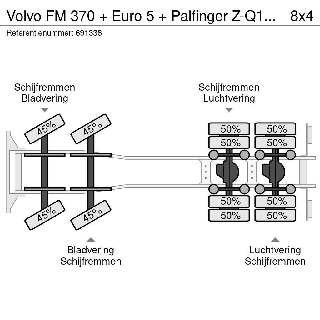 Volvo FM 370 + Euro 5 + Palfinger Z-Q170 Crane + 30ton N Yol-Arazi Tipi Vinçler (AT)