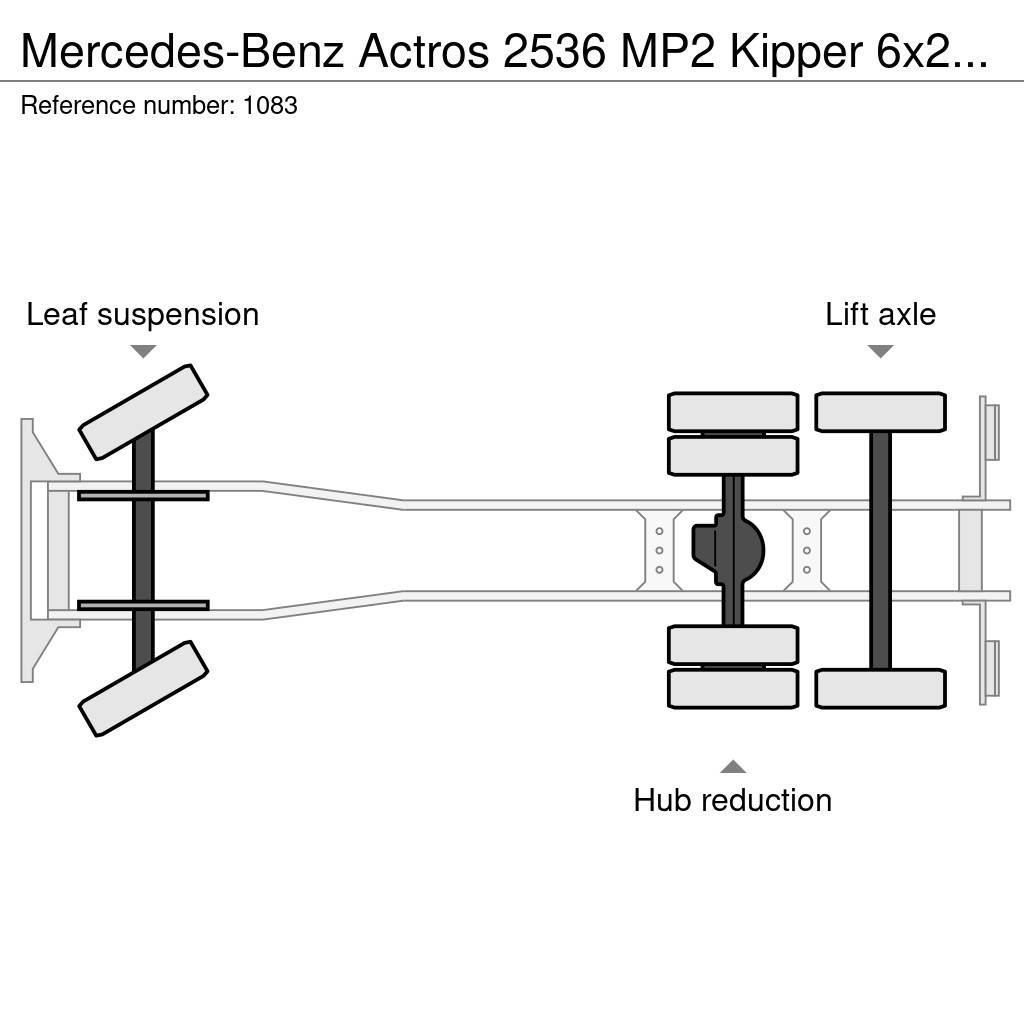 Mercedes-Benz Actros 2536 MP2 Kipper 6x2 V6 EPS Good Condition Hidroliftli kamyonlar