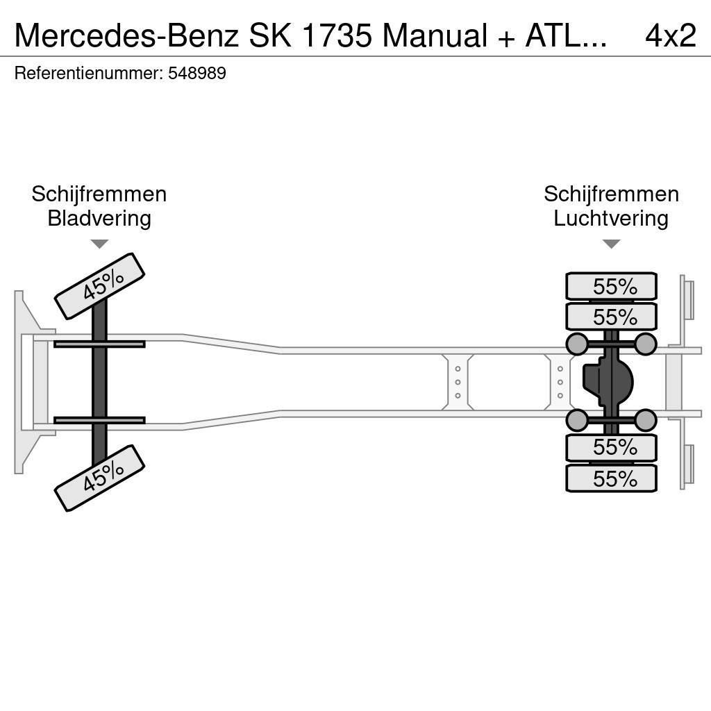 Mercedes-Benz SK 1735 Manual + ATLAS Crane + low KM + Euro 2 man Yol-Arazi Tipi Vinçler (AT)