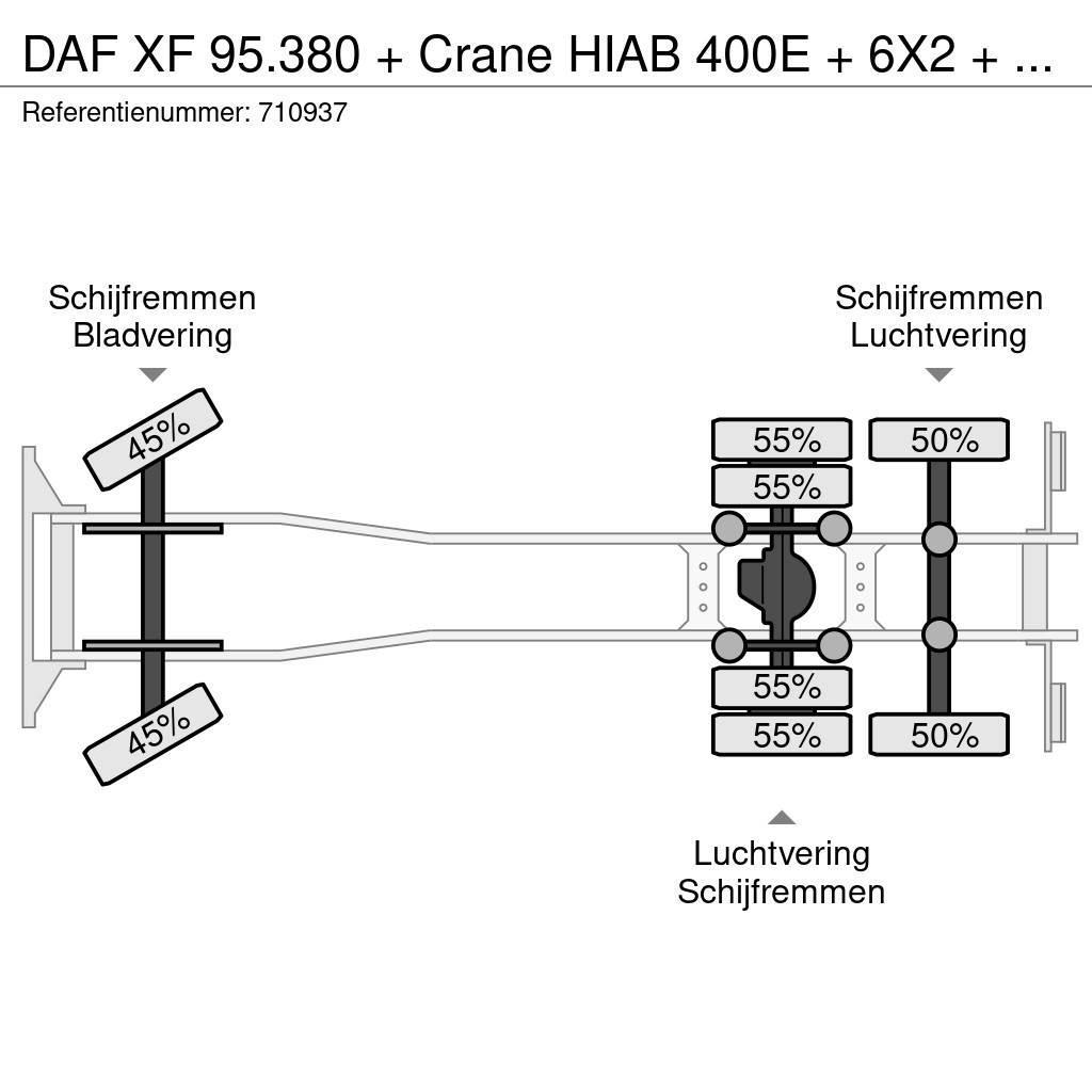 DAF XF 95.380 + Crane HIAB 400E + 6X2 + AIRCO Yol-Arazi Tipi Vinçler (AT)