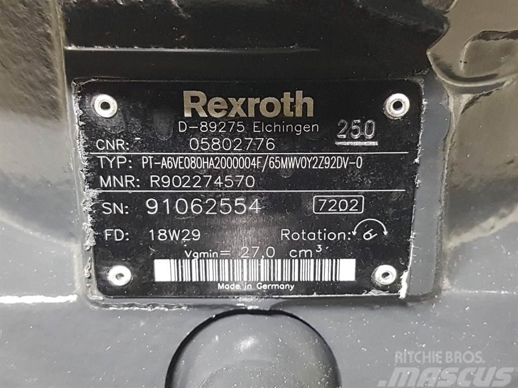Bomag 05802776-Rexroth A6VE080HA-Drive motor/Fahrmotor Hidrolik