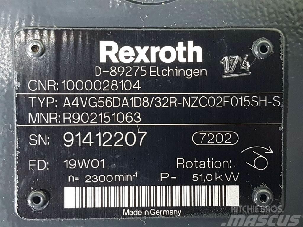 Wacker Neuson 1000028104-Rexroth A4VG56-Drive pump/Fahrpumpe Hidrolik