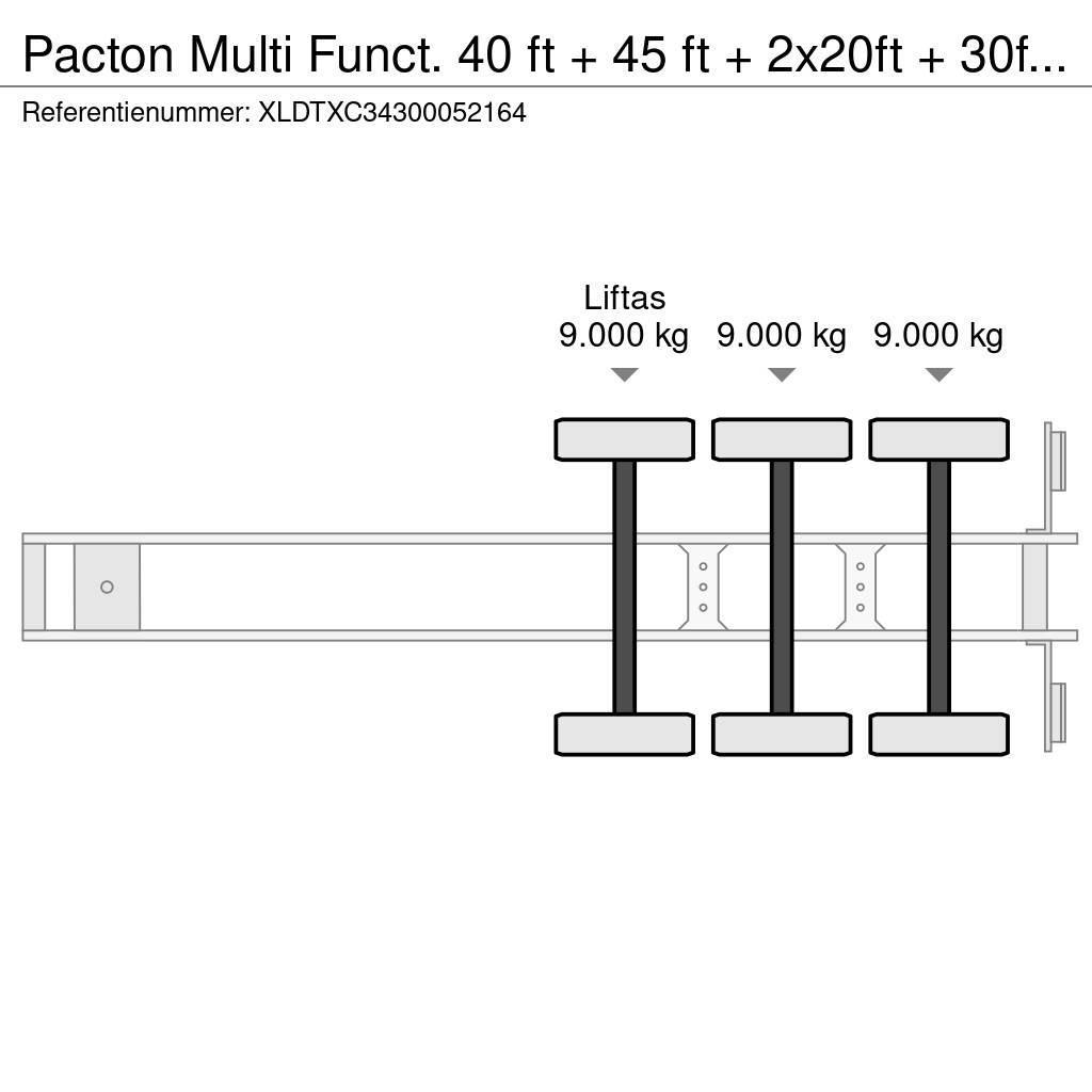 Pacton Multi Funct. 40 ft + 45 ft + 2x20ft + 30ft + High Konteyner yari çekiciler