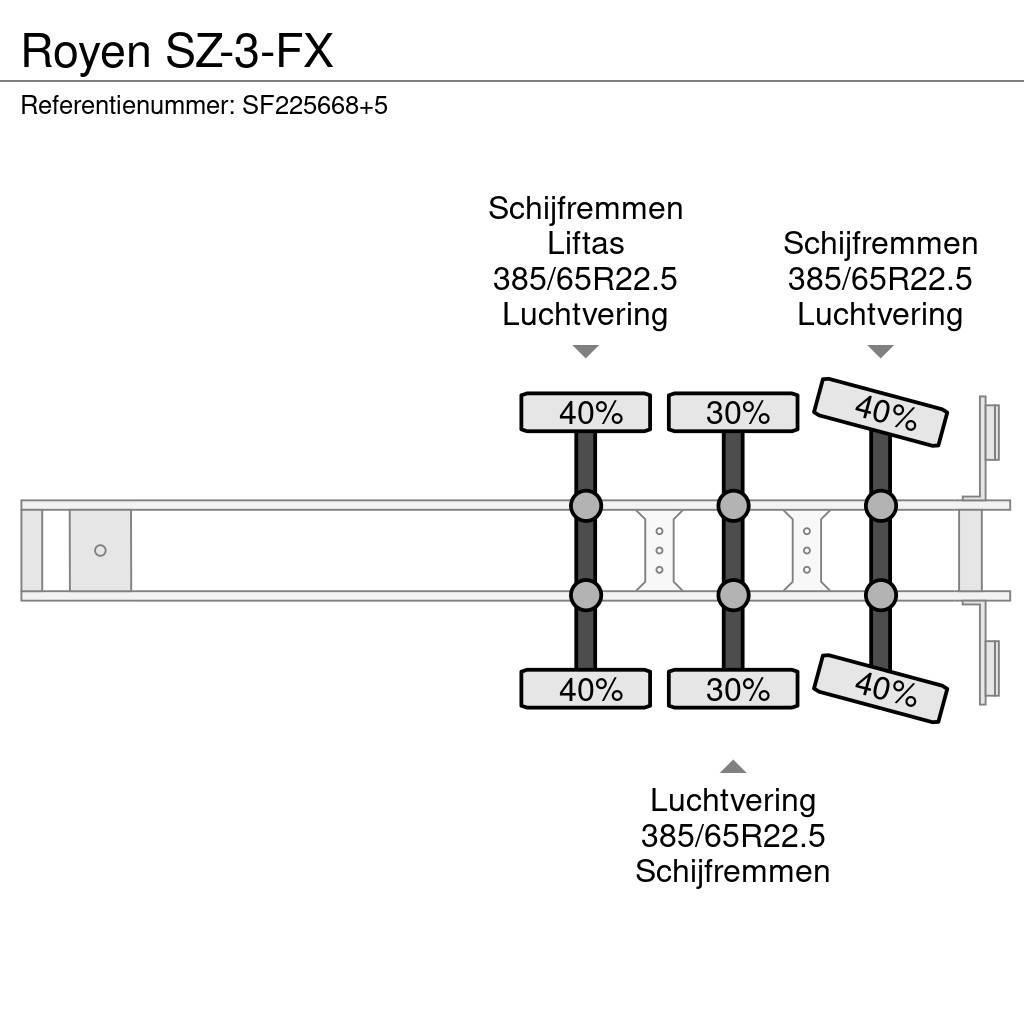  Royen SZ-3-FX Kapali kasa yari römorklar