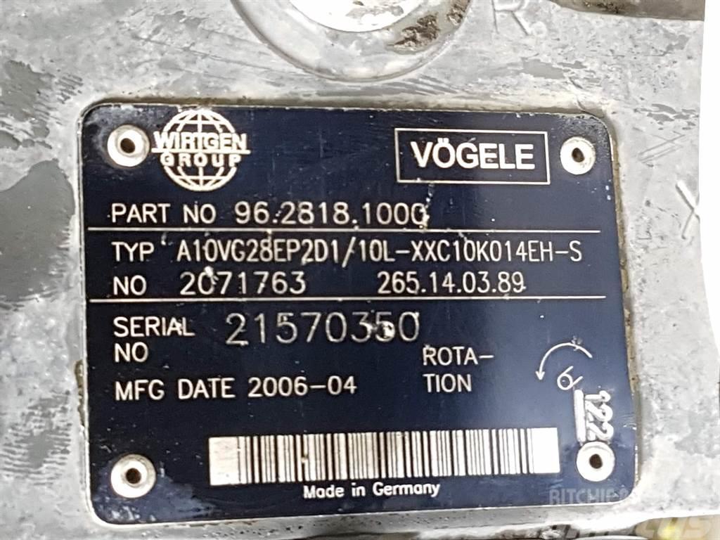Vögele -Rexroth A10VG28EP2D1/10L-96.2818.1000-Drive pump Hidrolik