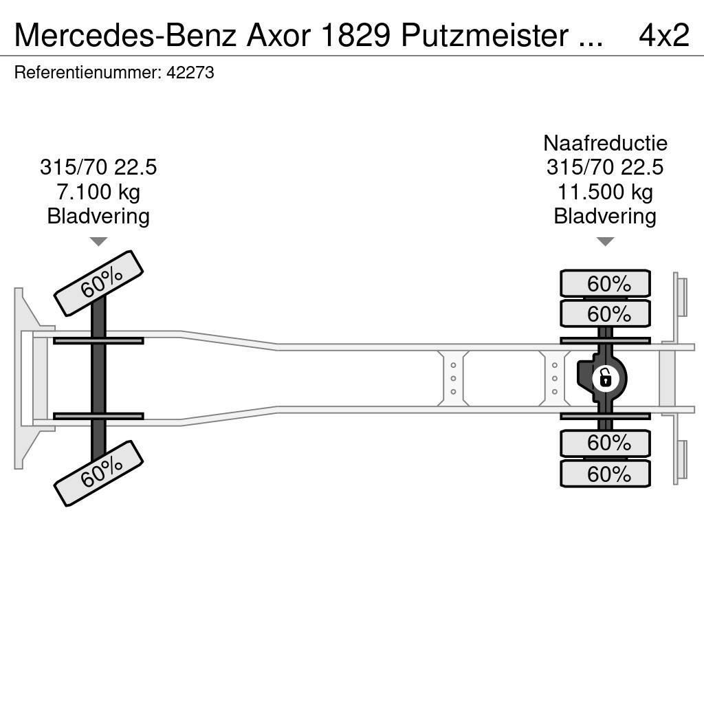 Mercedes-Benz Axor 1829 Putzmeister M20-4 20 meter Beton pompaları