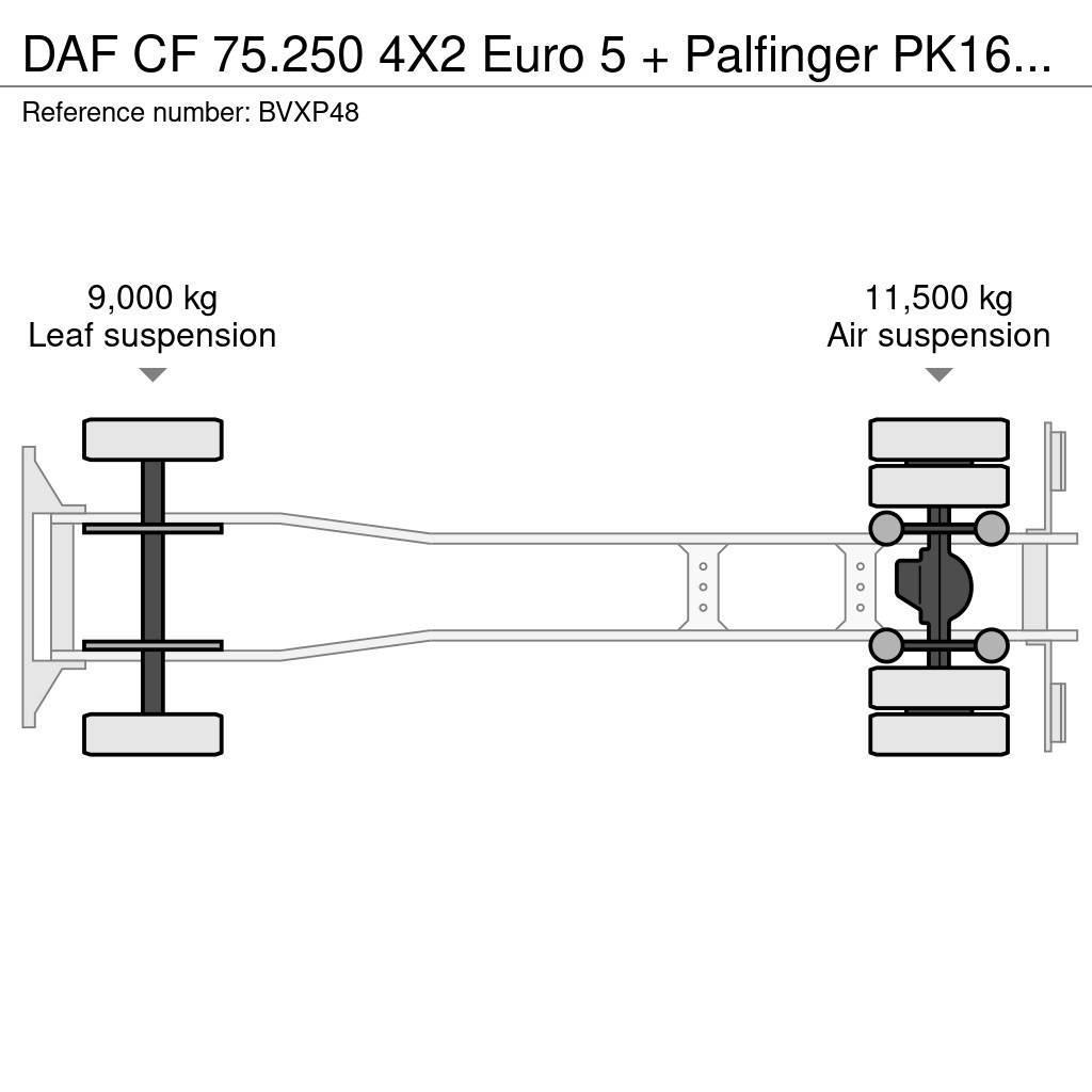 DAF CF 75.250 4X2 Euro 5 + Palfinger PK16502 D (Glas / Yol-Arazi Tipi Vinçler (AT)