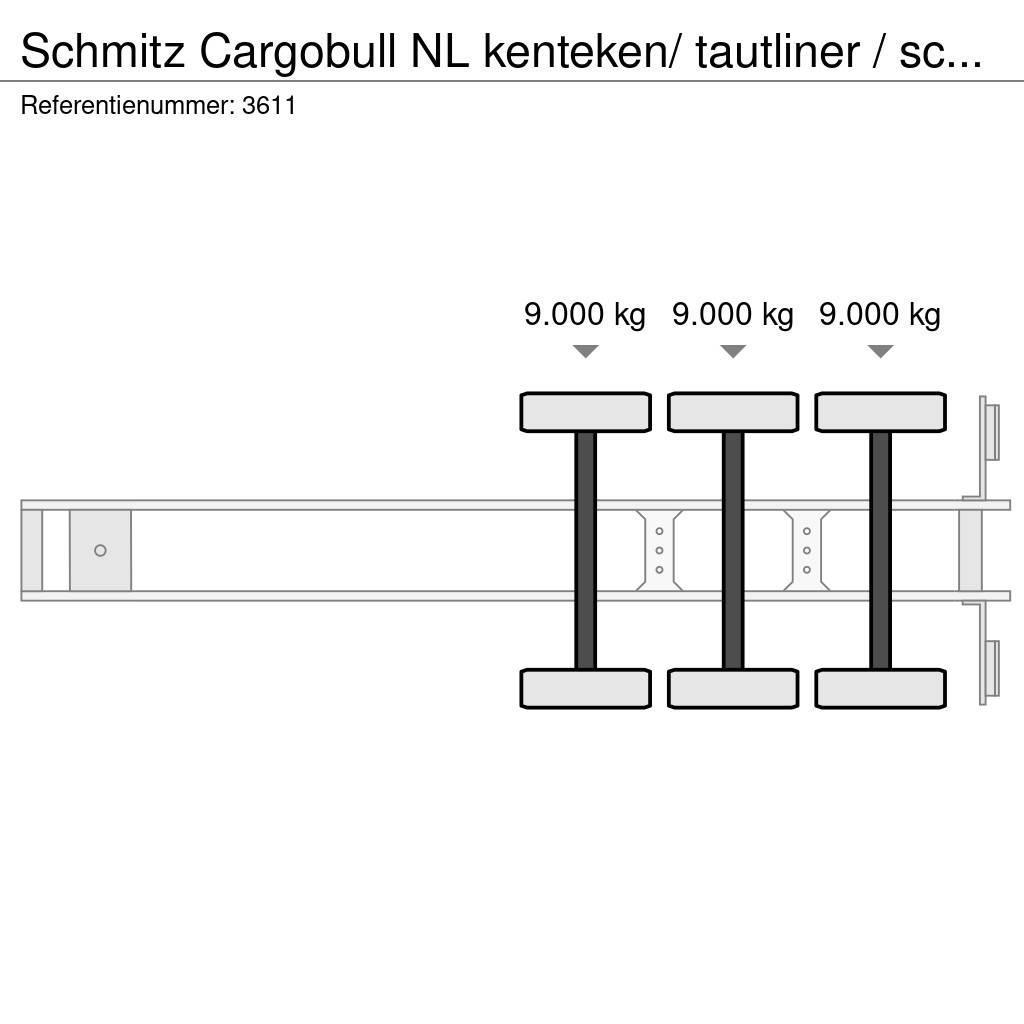 Schmitz Cargobull NL kenteken/ tautliner / schuifzeil / laadklep Perdeli yari çekiciler