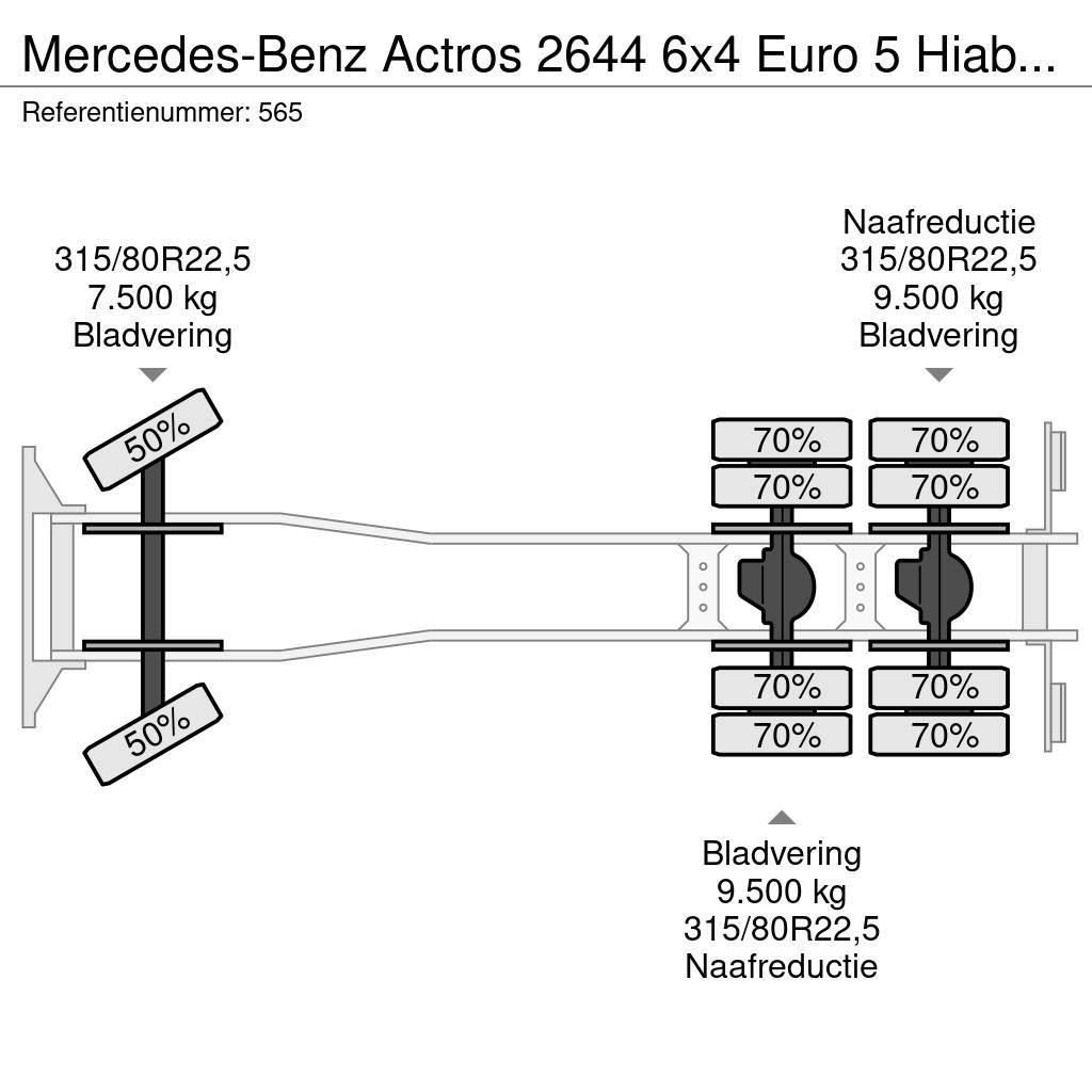 Mercedes-Benz Actros 2644 6x4 Euro 5 Hiab Multilift XR21T55 3 Pe Vinçli kamyonlar