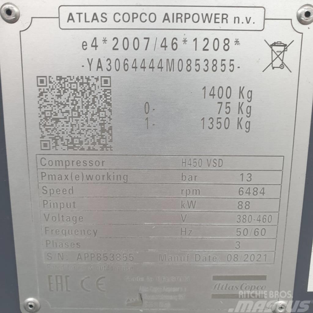 Atlas Copco E-Air H450 VSD Kompresörler