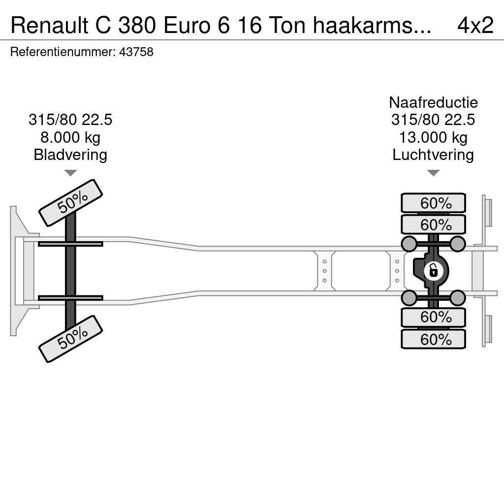 Renault C 380 Euro 6 16 Ton haakarmsysteem Vinçli kamyonlar