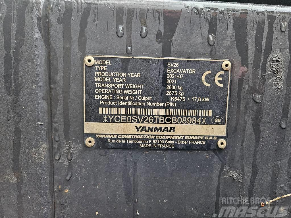 Yanmar SV 26 Mini ekskavatörler, 7 tona dek