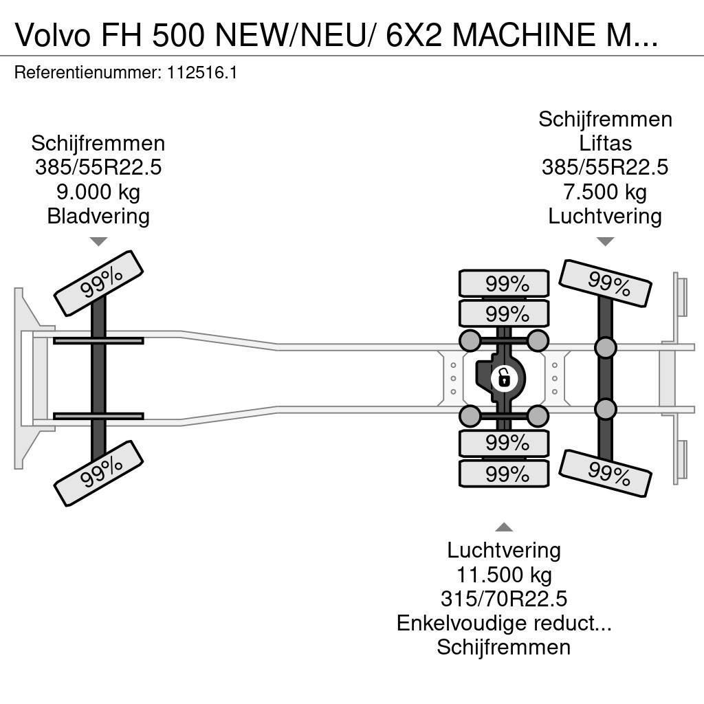 Volvo FH 500 NEW/NEU/ 6X2 MACHINE MASCHINEN TRANSPORT Araç tasiyicilar