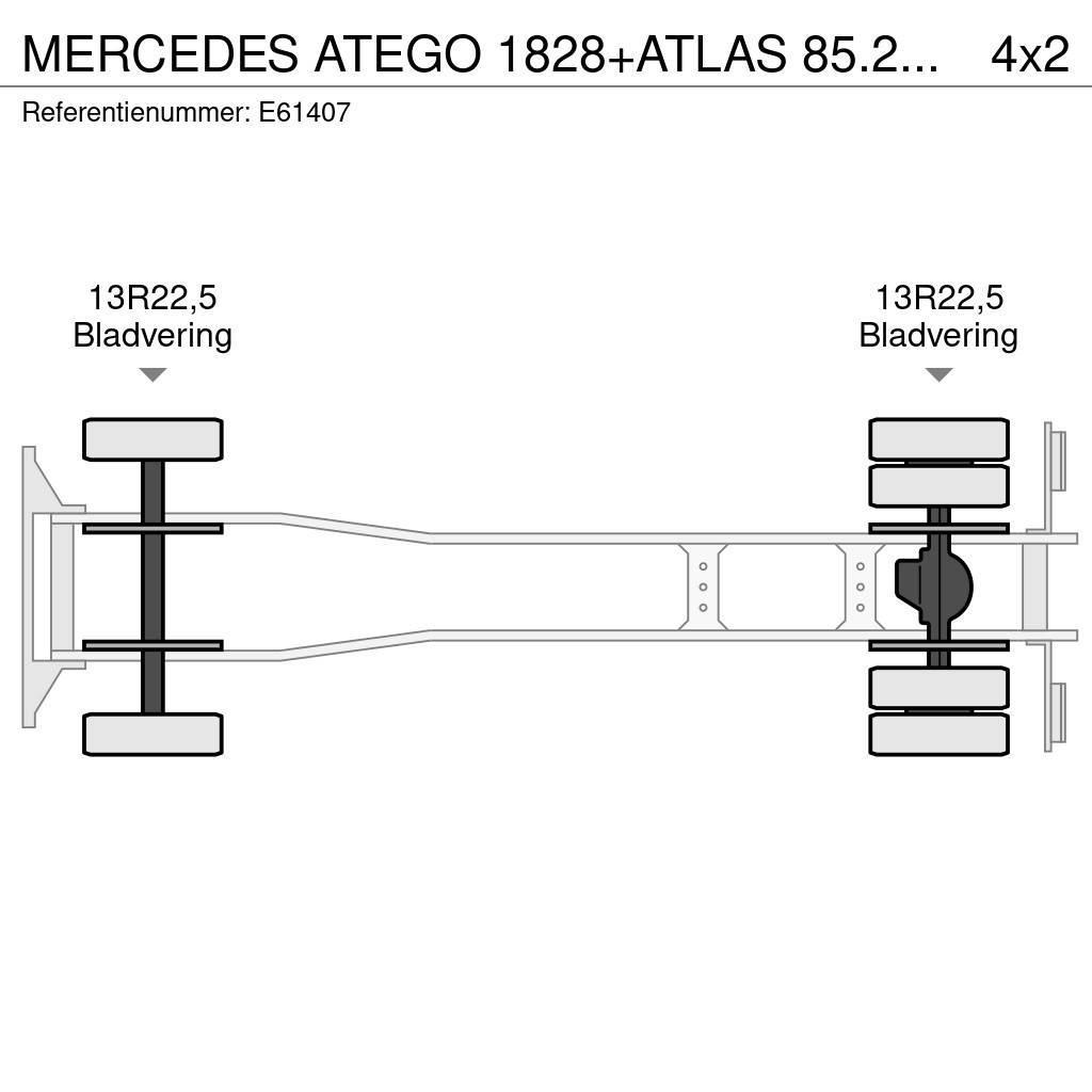 Mercedes-Benz ATEGO 1828+ATLAS 85.2+DALBY14T Römorklar, konteyner