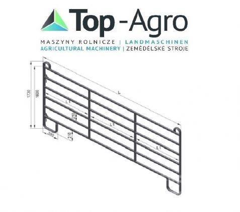 Top-Agro Partition wall door or panel HAP 240 NEW! Hayvan besleyiciler