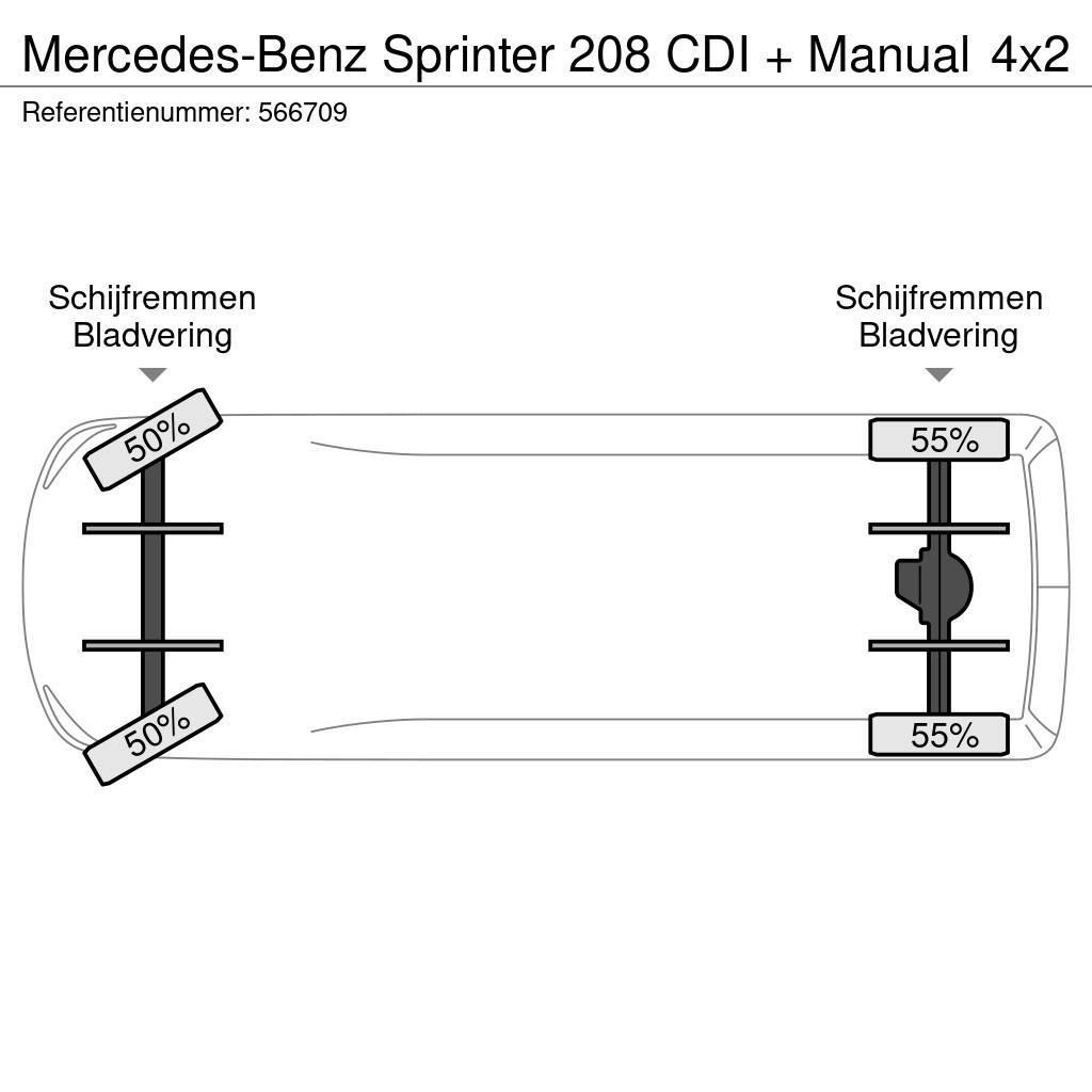 Mercedes-Benz Sprinter 208 CDI + Manual Kapali kasa kamyonetler