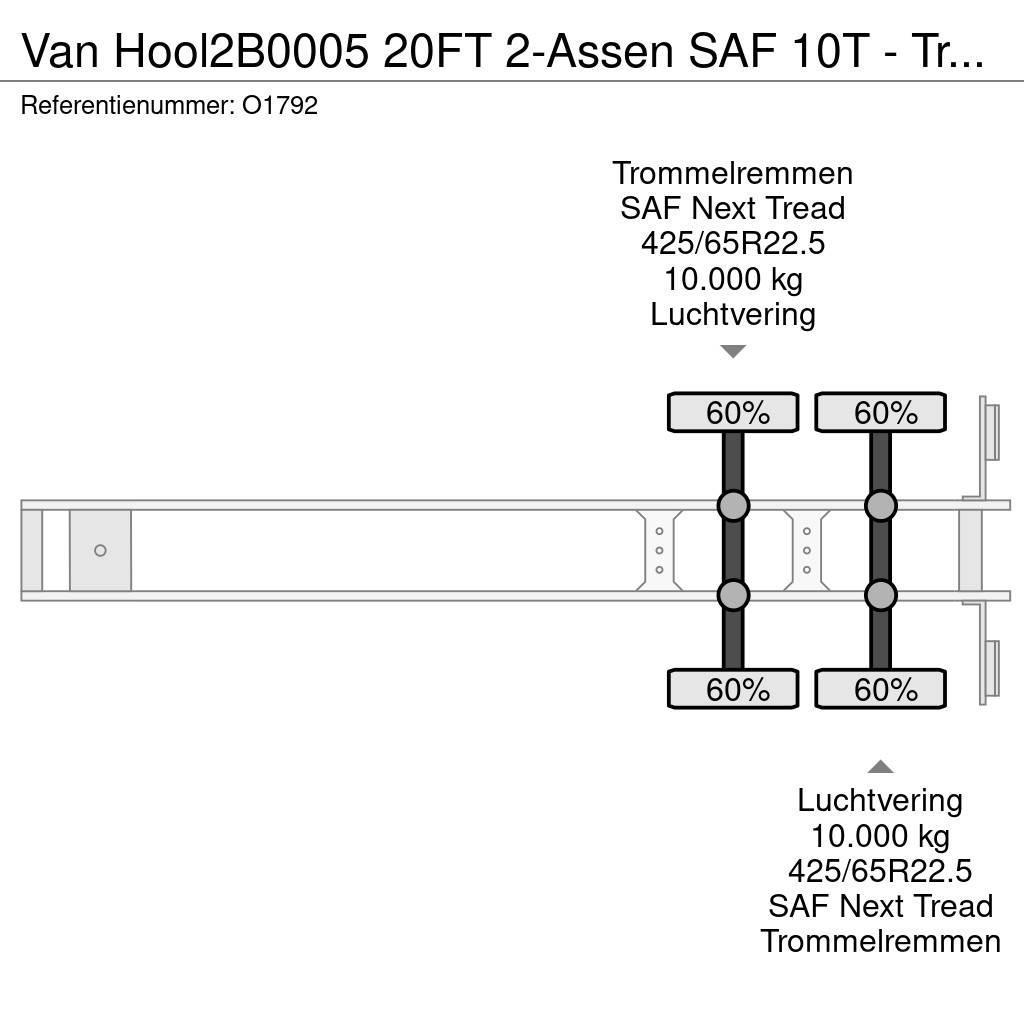 Van Hool 2B0005 20FT 2-Assen SAF 10T - Trommelremmen - Ferr Konteyner yari çekiciler