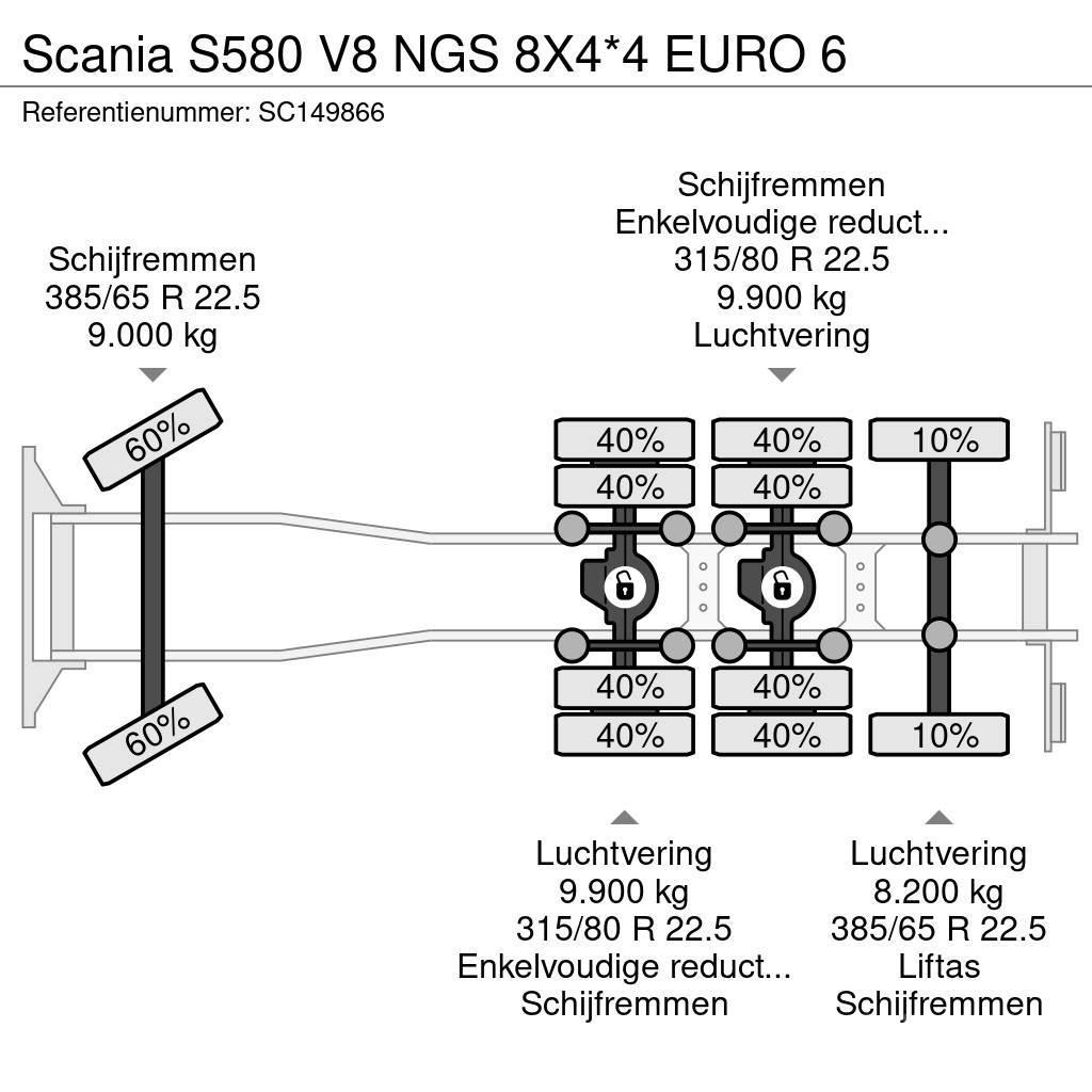 Scania S580 V8 NGS 8X4*4 EURO 6 Çekiciler