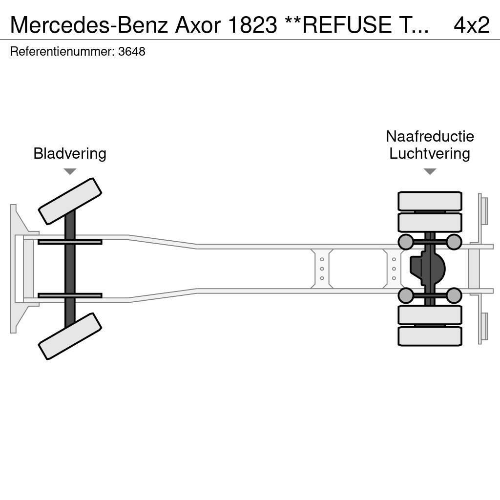 Mercedes-Benz Axor 1823 **REFUSE TRUCK-BENNE ORDURE-MULLWAGEN** Atik kamyonlari