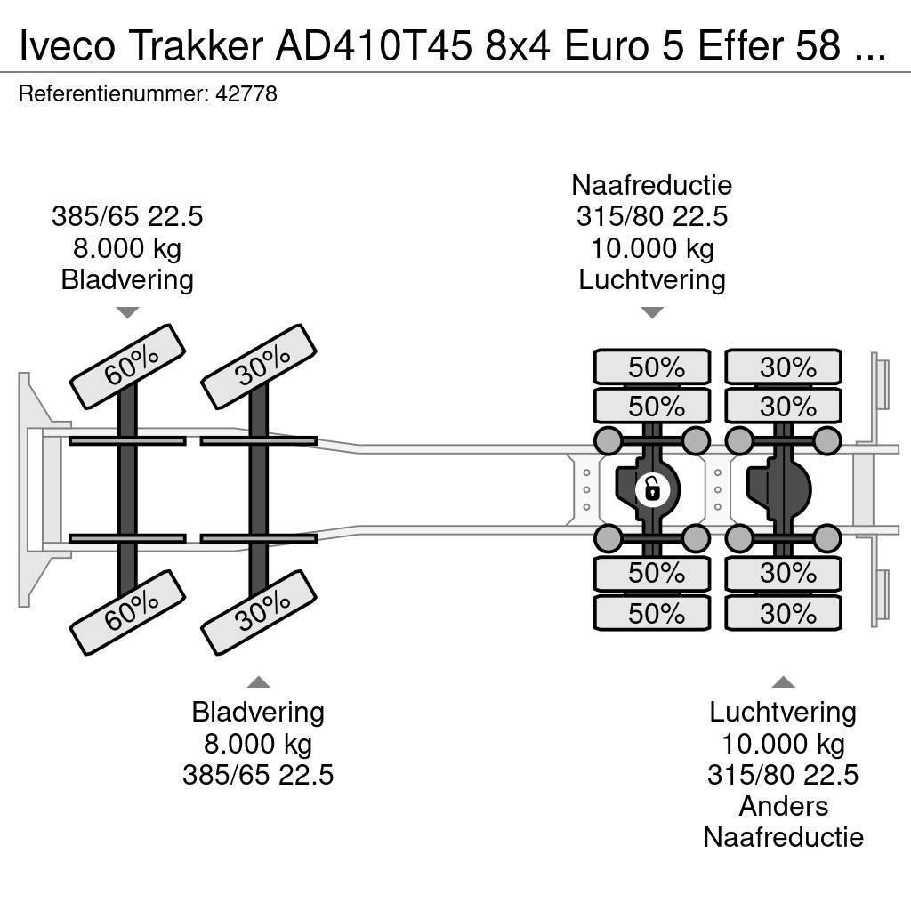 Iveco Trakker AD410T45 8x4 Euro 5 Effer 58 Tonmeter Yol-Arazi Tipi Vinçler (AT)