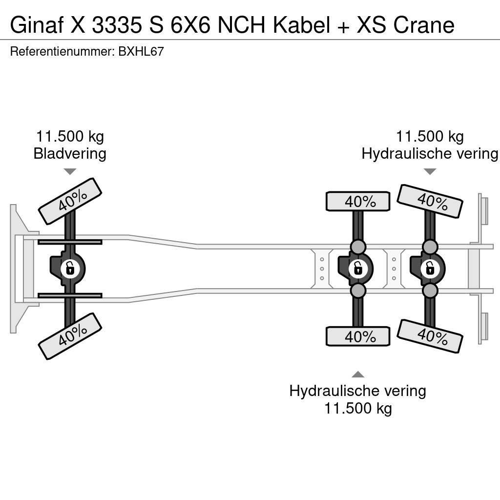Ginaf X 3335 S 6X6 NCH Kabel + XS Crane Vinçli kamyonlar