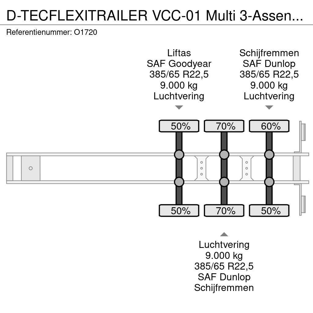D-tec FLEXITRAILER VCC-01 Multi 3-Assen SAF - Schijfremm Konteyner yari çekiciler