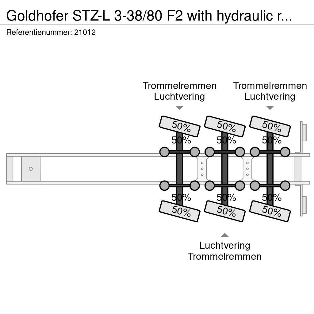 Goldhofer STZ-L 3-38/80 F2 with hydraulic ramps Low loader yari çekiciler
