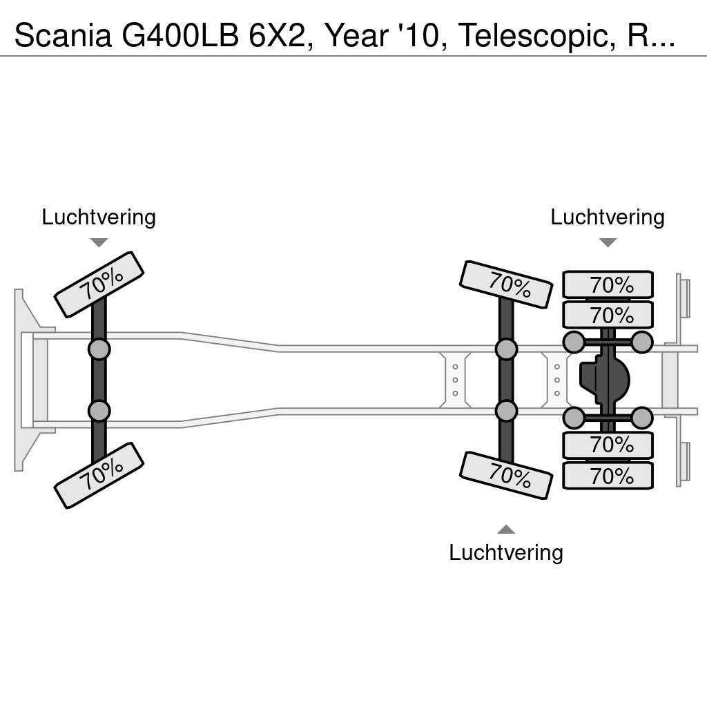Scania G400LB 6X2, Year '10, Telescopic, Remote control! Hidroliftli kamyonlar