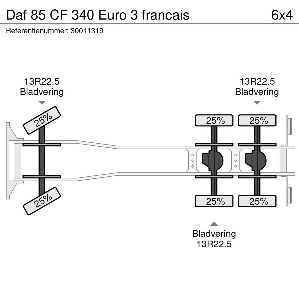DAF 85 CF 340 Euro 3 francais Flatbed kamyonlar