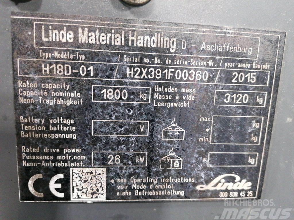 Linde H18D-01 LPG'li forkliftler