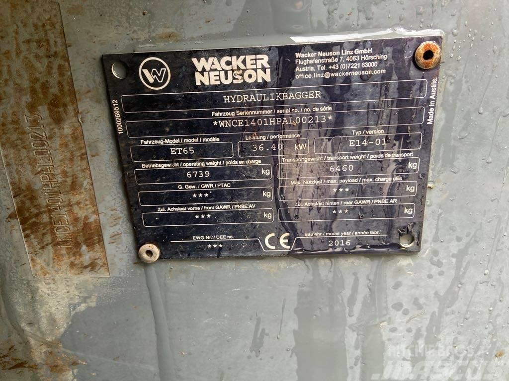 Wacker Neuson ET65 Paletli ekskavatörler
