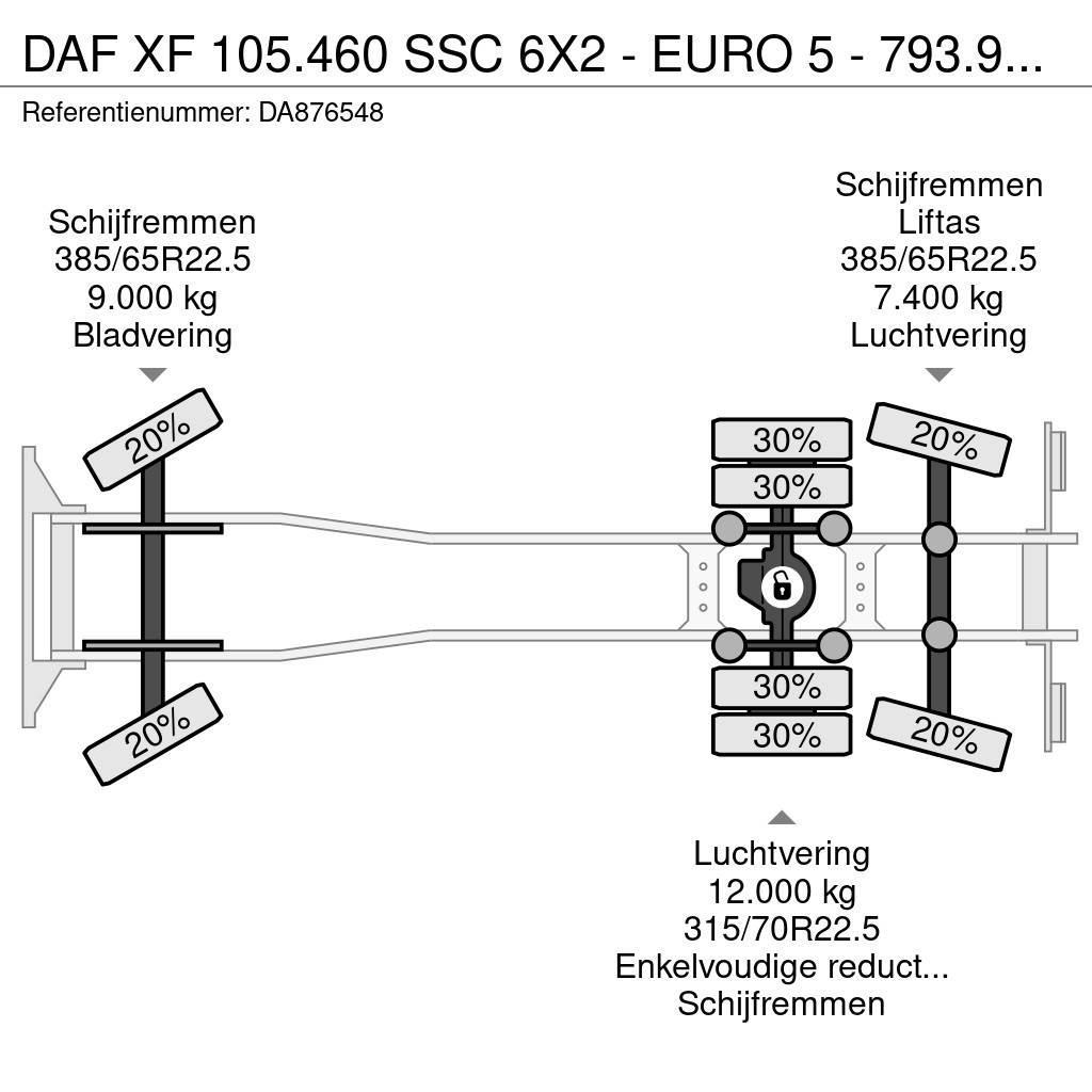 DAF XF 105.460 SSC 6X2 - EURO 5 - 793.995 KM - CHASSIS Çekiciler