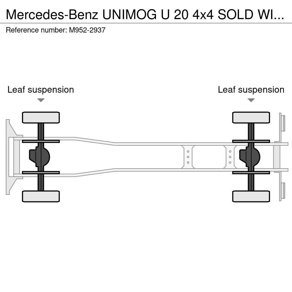 Mercedes-Benz UNIMOG U 20 4x4 SOLD WITHOUT SNOW PLOW & SPREADER Damperli kamyonlar
