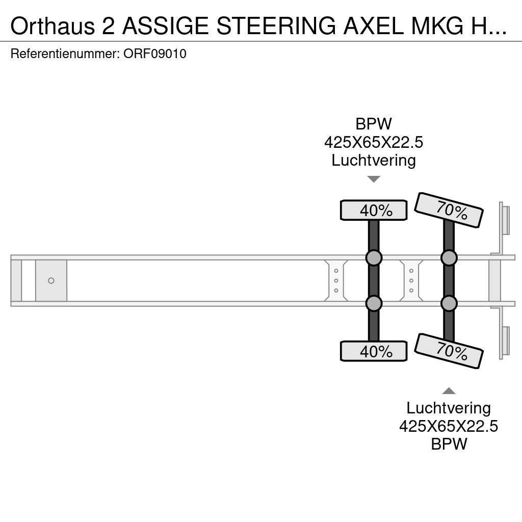 Orthaus 2 ASSIGE STEERING AXEL MKG HLK 330 VG CRANE Flatbed çekiciler