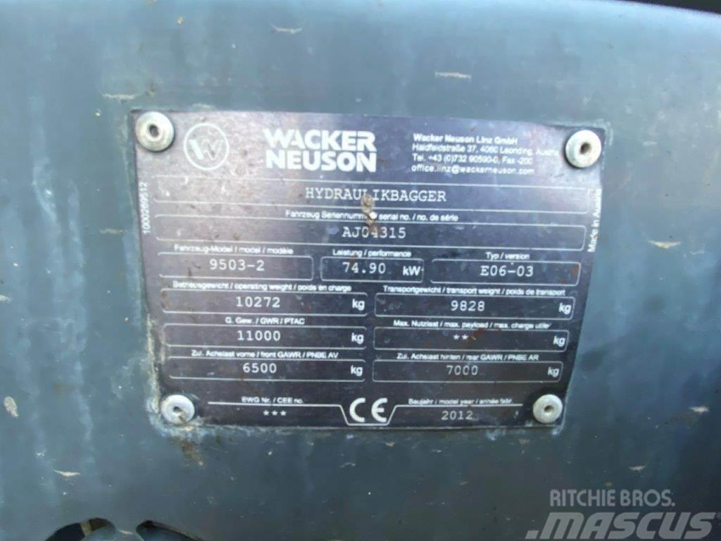 Wacker Neuson 9503-2 WD Mobilbagger Klima Löffel MS08 Lastik tekerli ekskavatörler