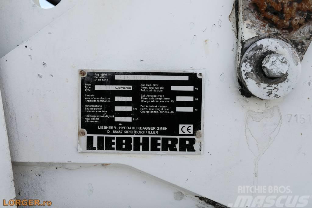 Liebherr A 316 Litronic Lastik tekerli ekskavatörler