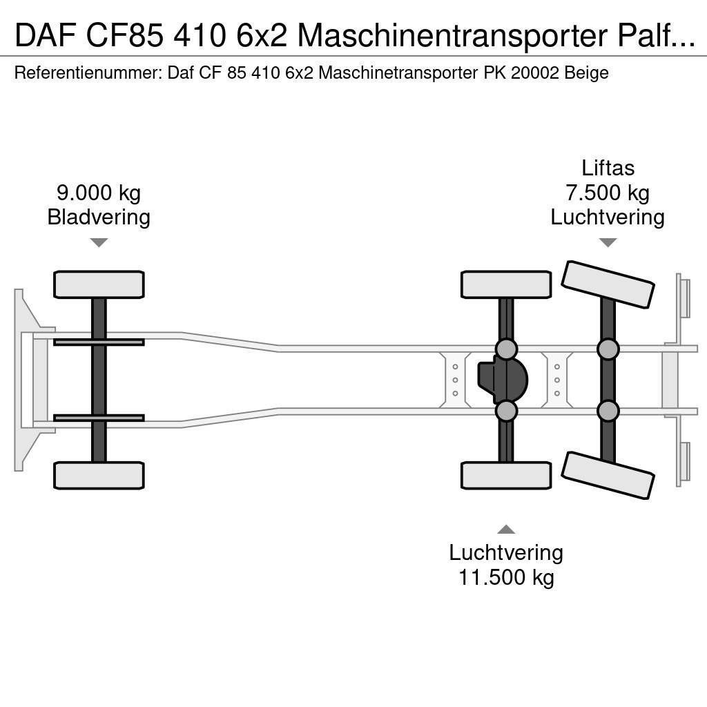 DAF CF85 410 6x2 Maschinentransporter Palfinger PK 200 Araç tasiyicilar