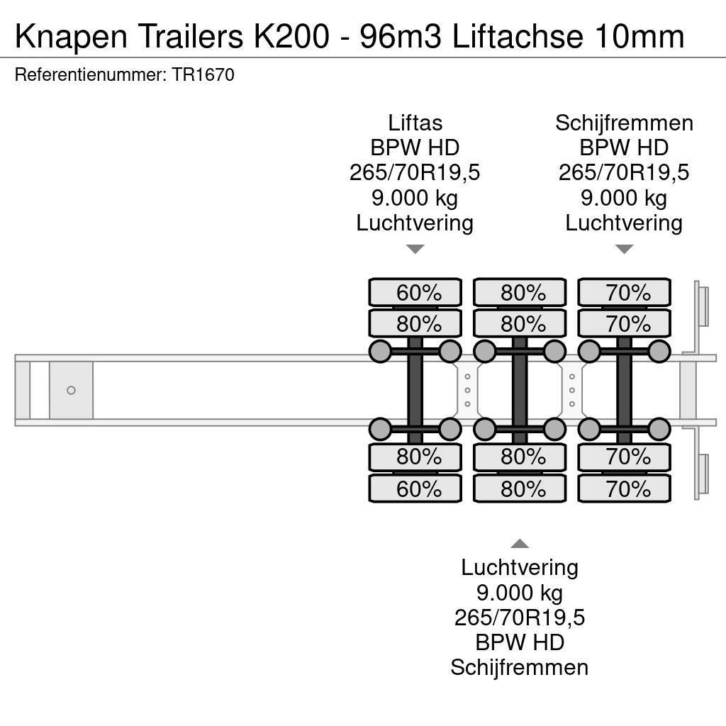 Knapen Trailers K200 - 96m3 Liftachse 10mm Kayar zemin yarı römorklar