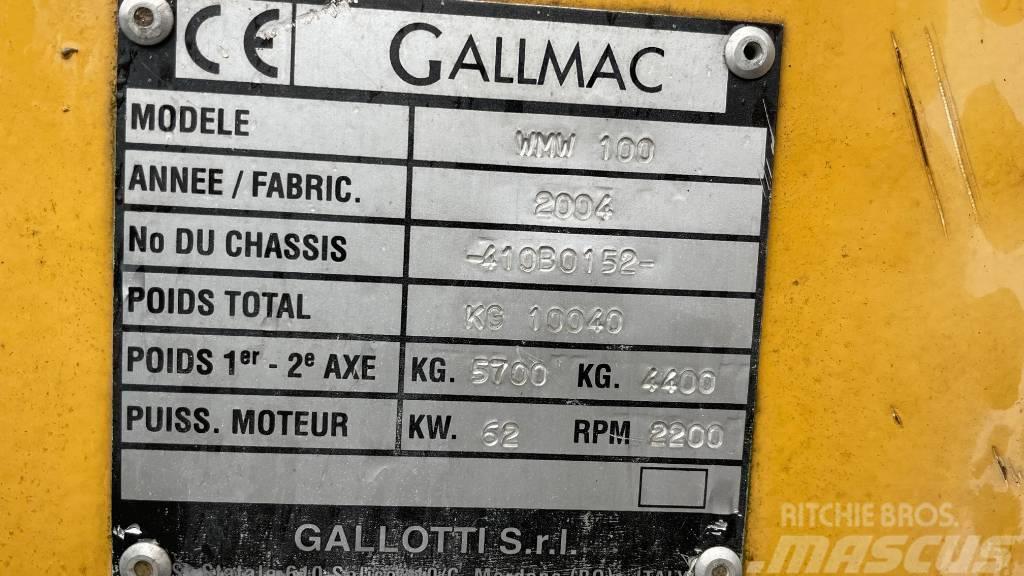 Gallmac WMW 100 Lastik tekerli ekskavatörler