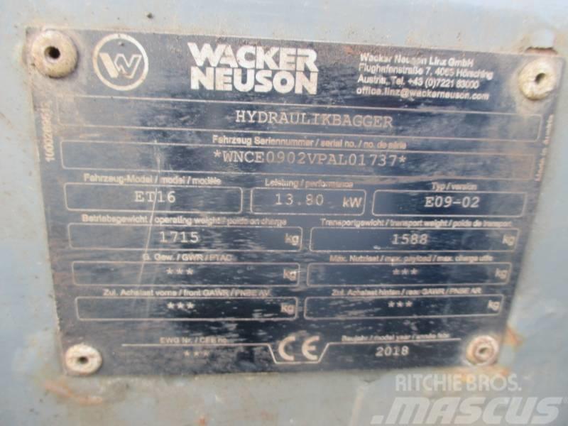 Wacker Neuson ET16 Mini ekskavatörler, 7 tona dek
