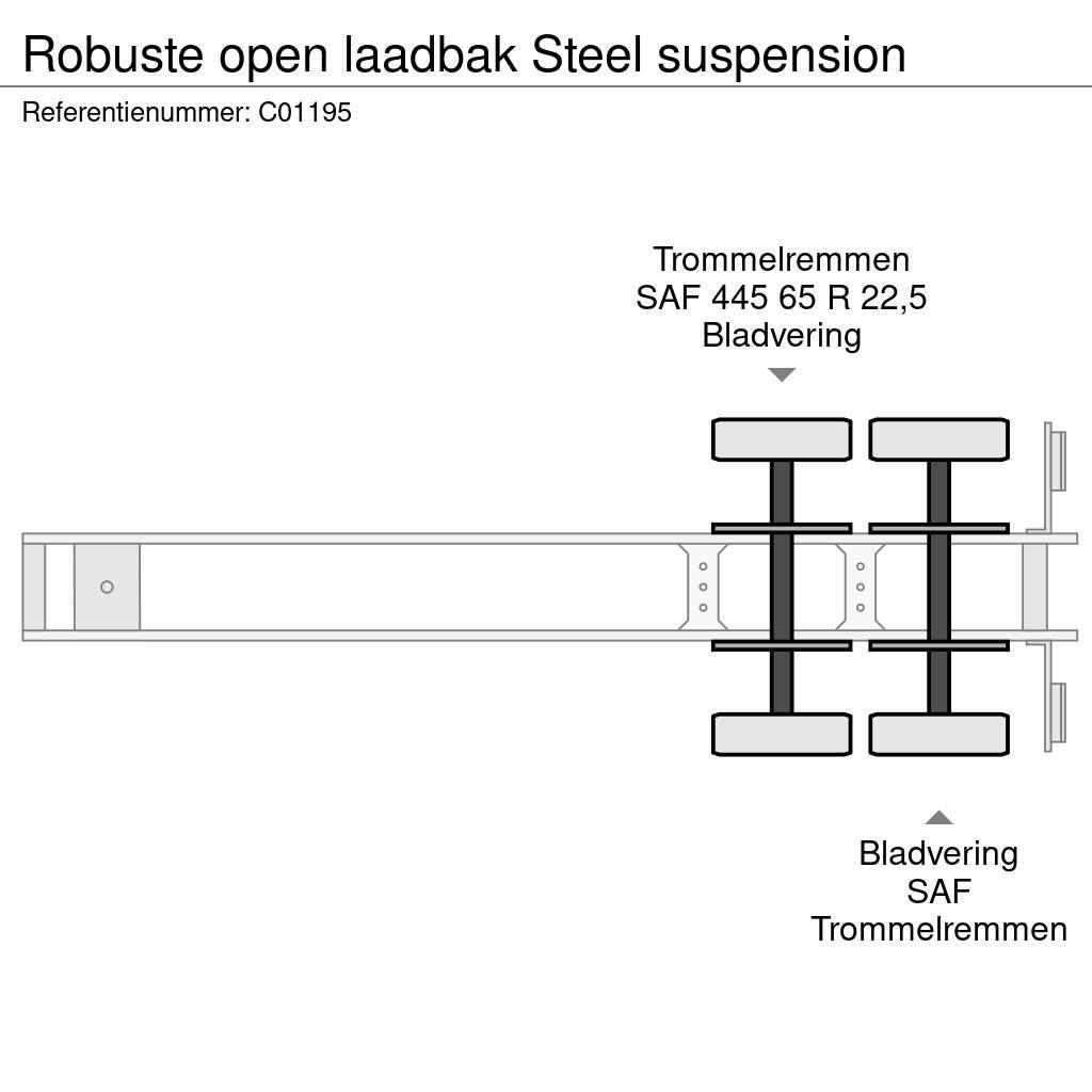 Robuste open laadbak Steel suspension Flatbed çekiciler