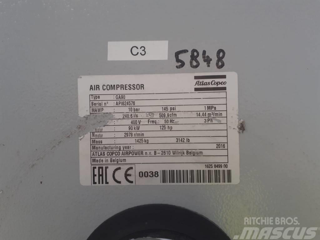 Atlas Copco Compresseur à vis (GA90) Hava servoları